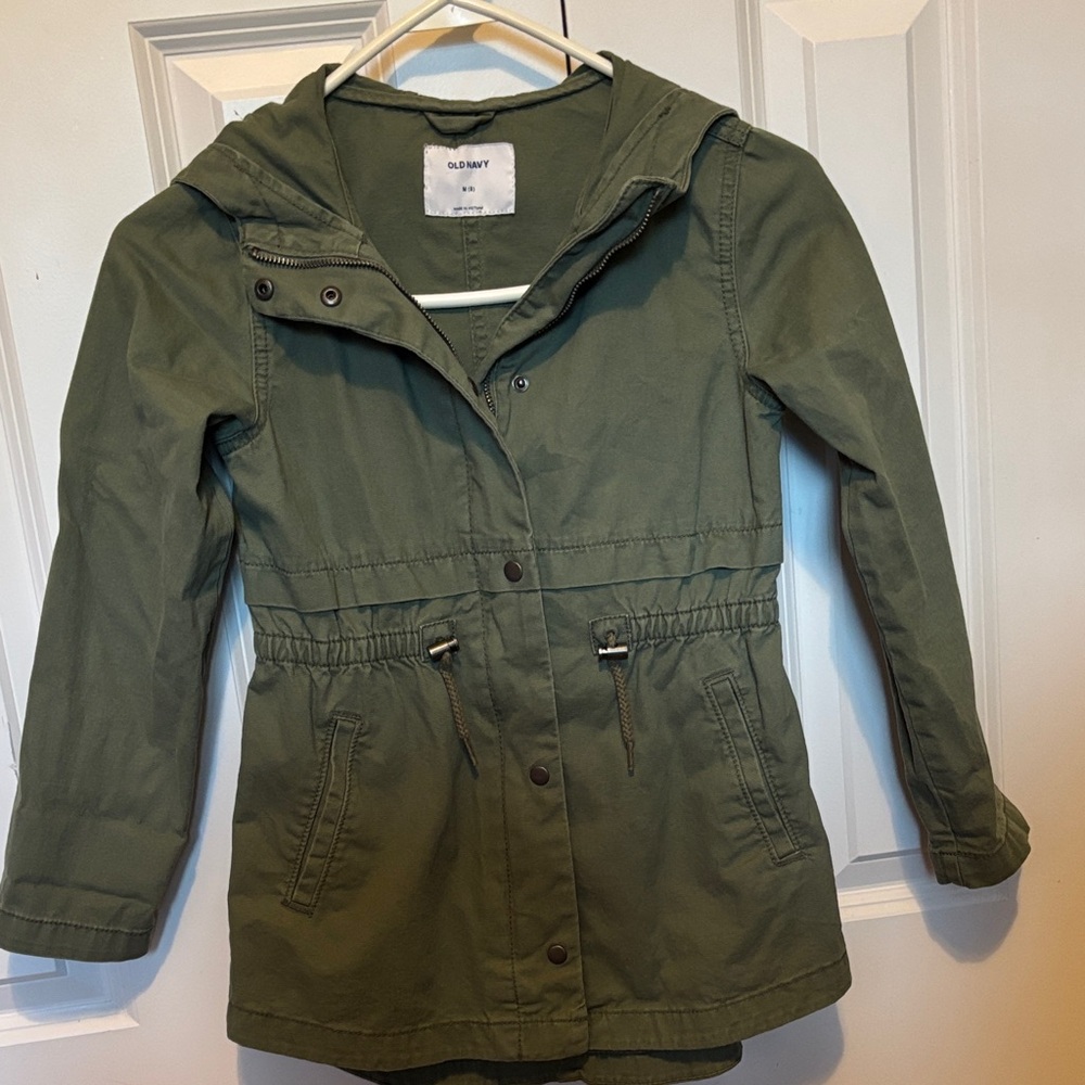 Old Navy Forest Green Hooded Fall Coat